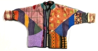 WOW! New NAMA One of a Kind Patchwork Jacket Made of Vintage Kantha Quilts (Reversible!) One Size Fits Many