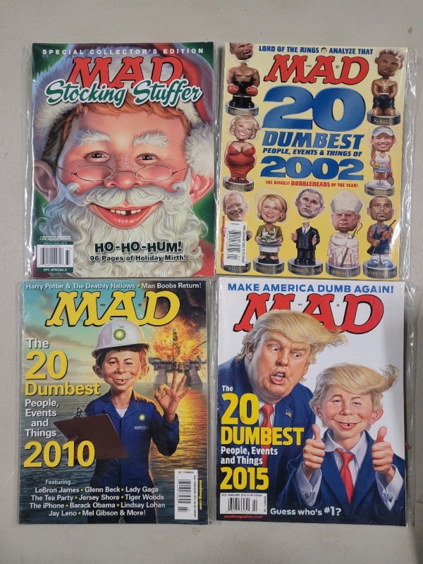 MAD Magazine Lot - Four (4) Issues . Jan. 03 , Feb. 11 , Feb. 16 & Dec. 17