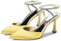 New Coutgo High Heels with Rhinestoned Ankle Straps (Size 7) Yellow