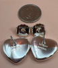 Sandy Liang designer Heart Earrings Signed Socks New - 4