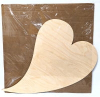 New 24 Hour Crafts Large Unfinished Wood Flying Heart 27.5" x 18.75"