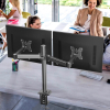 New Dual Monitor Stand - HUANUO AV Double Articulating Monitor Arm Desk Mount - 3