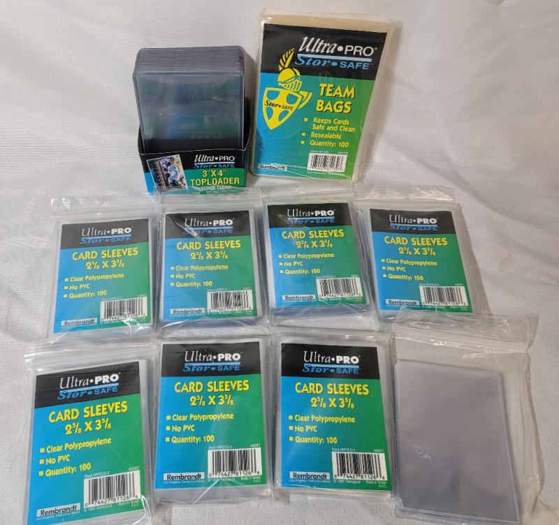 New - Ultra-Pro Stor-Safe Trading Card Sleeves & Toploaders