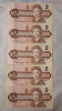 1986 Canadian $2 Two Dollar Bank Notes , Five (5) Bank Notes , Consecutive Numbers