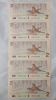 1986 Canadian $2 Two Dollar Bank Notes , Five (5) Bank Notes , Consecutive Numbers - 2