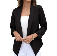 NEW HAVE Women 3/4 Sleeve Blazer Open Front Cardigan Jacket Work Office Blazer , Size M