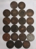 1876 - 1900 Canadian Victoria One Cent Pennies , 21 Pennies