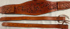 SEEN ADVENTURERS Leather Billets Horae Cinch Girth Rear Flank Saddle Floral Tooled Padded Cinch - 2