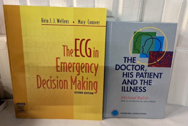 2 Medical Books: "ECG and Emergency Decision Making" & "The Doctor, His Patient and the Illness"