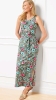 New Talbots Jersey Halter Maxi Dress - Jacobean (Size Large)