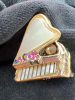 Black Enamel Rhinestone Set Piano brooch Rhinstone MOP - 2