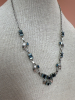 Bond Boyd Sterling 2 Shades Blue Baguette Rhinestone Necklace - 6