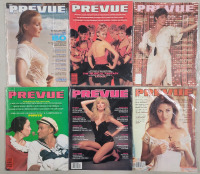 Vintage 80s PREVUE The Magazine of Tomorrow's Entertainment , Six (6) Issues