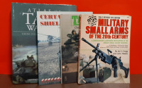 Vintage 4 Military Books on Tank Warfare and Military Small Arms