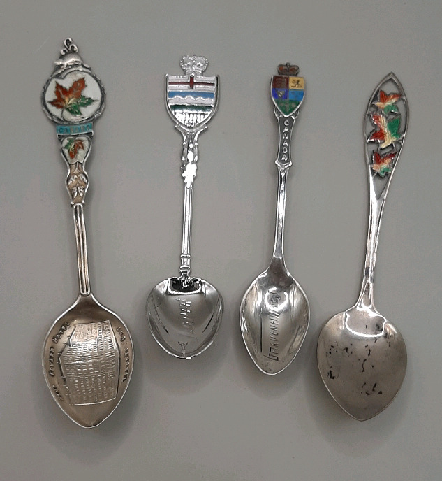 Vintage 4 Sterling Silver Collector Spoons