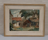 Vintage Watercolour Under Glass Hilda Danks 1893 to 1969