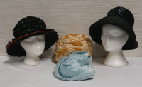 Vintage 4 Hats from Different Designers Cam Shanley Lady Beatrice Mr Charles Jacqueline
