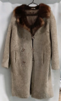 Vintage Sheared Lamb Coat with Mink Collar.