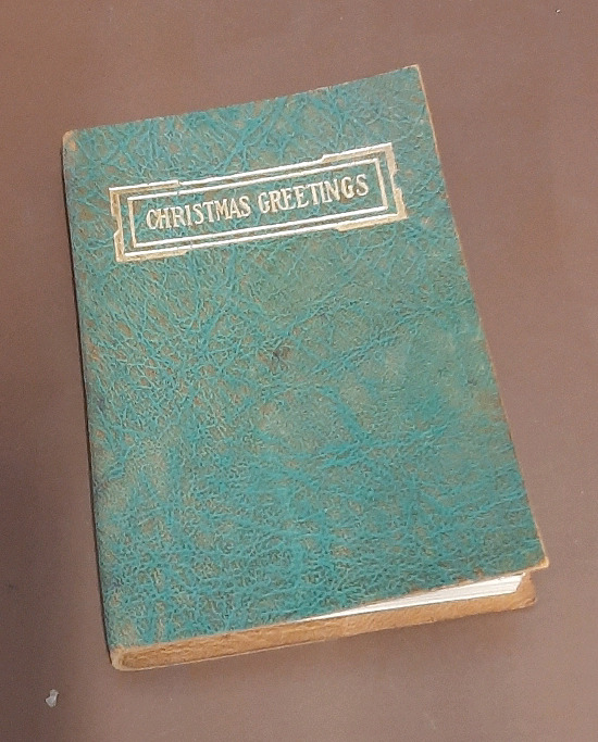 Vintage Christmas Greetings Book Victorian in History These were often given instead of cards This was given in 1922