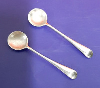 Vintage 2 British Salt Spoons 3.25;