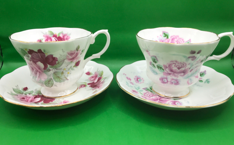 2 Royal Albert England Cups & Saucers