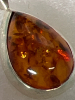 925 Sterling Silver Amber Pendant - 4