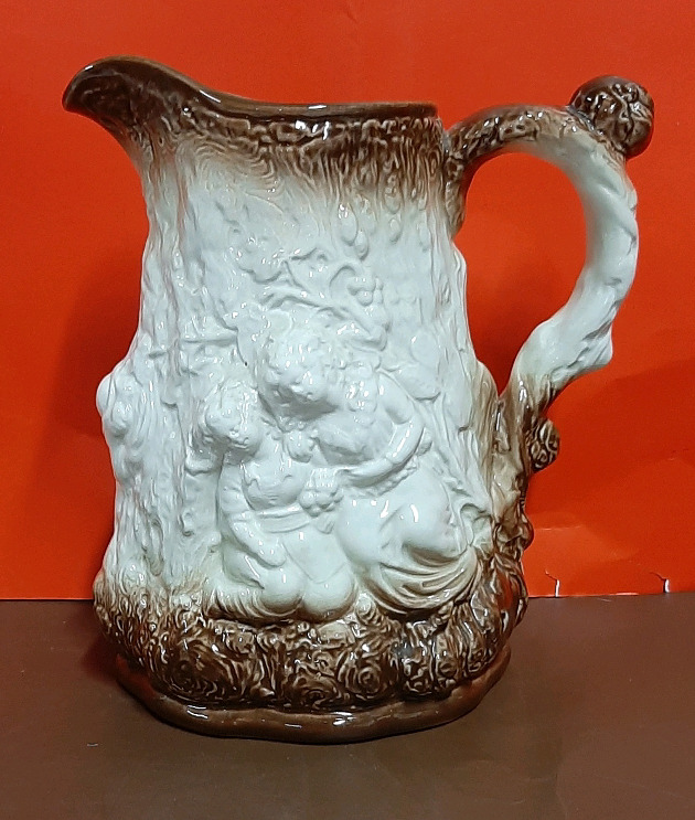 Vintage Burleigh Ironstone Reproduction Pitcher 8"
