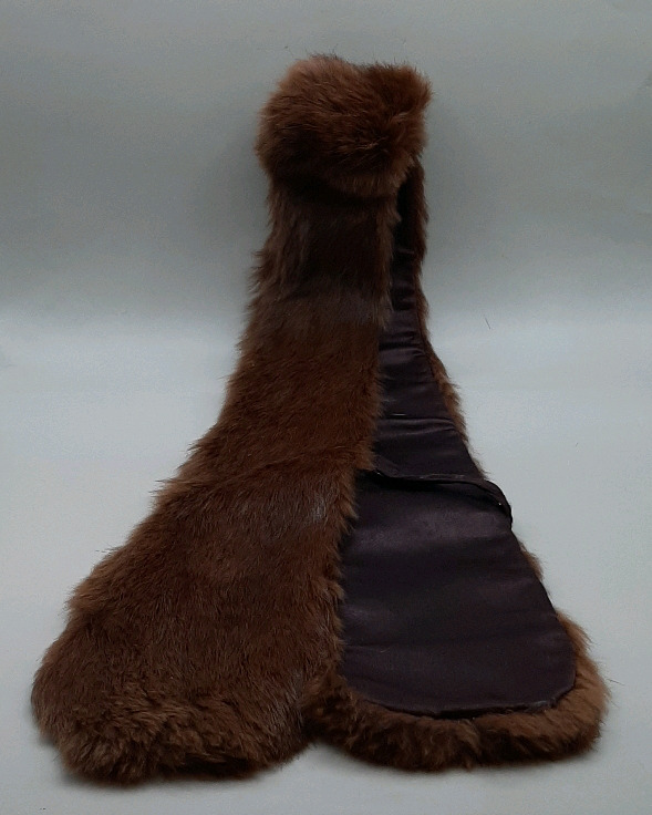 Vintage Red Sheared Beaver Scarf Dark Brown Mink Child's Collar Honey Brown Mink Tail Accessory and a Child's Fur Collar