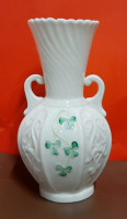 Vintage Beleek Green Mark Vase 6"