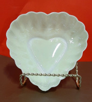 Vintage Beleek Heart Shaped Dish 5.25"