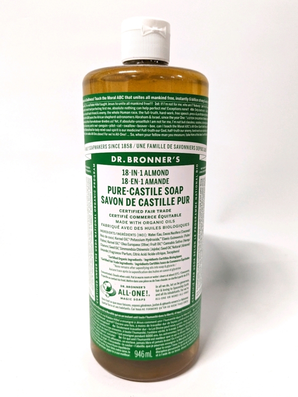 New DR BRONNER'S 18-in-1 Almond Pure Castille Soap (946ml )