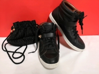 Women's Coach Pembroke sz 9B Sport Nappa Black Hi-Top Sneaker Shoe + Purse