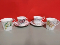 Vintage Cups & Saucers - Royal Albert, Colclough & Royal Grafton
