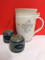 Vintage Pottery Salt & Pepper Shakers & Milk Pitcher