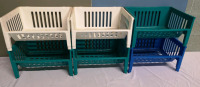 6 Plastic Storage Baskets - Stackable