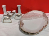 11 New Paradis Chini Dishes - Platters & Salt & Pepper Shakers & Vases -Top Grade Porcelain