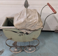 Vintage Metal Baby Buggy