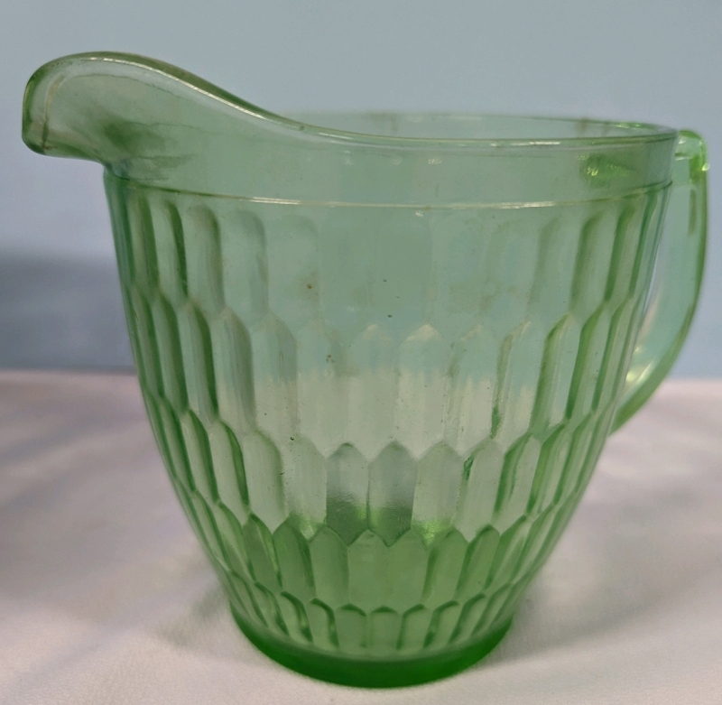 Green Glass Pitcher