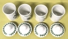 4 Darling Porcelain PORTMEIRION Botanical Garden Birds Lidded Herb Cannisters - 4