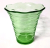 Vintage Wavy Uranium Glass Vase - 2
