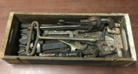 Vintage Wrenches & Tire Iron Box Lot