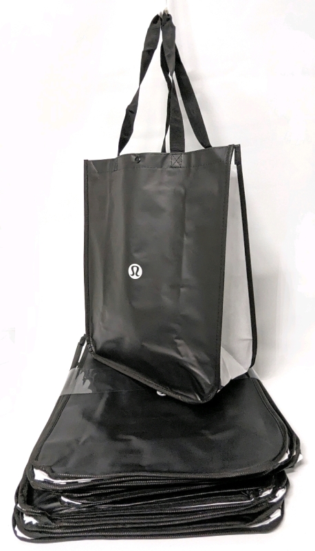 10 New Lululemon Reusable Shopping Bags (Black)