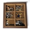 Vintage Wood Jewelry Box with Unsorted Contents - 2