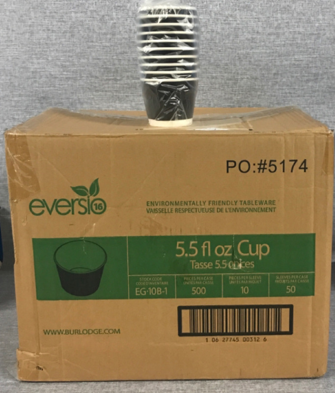 Roughly 500 New Eversio 5.5 FL OZ Paper Cups
