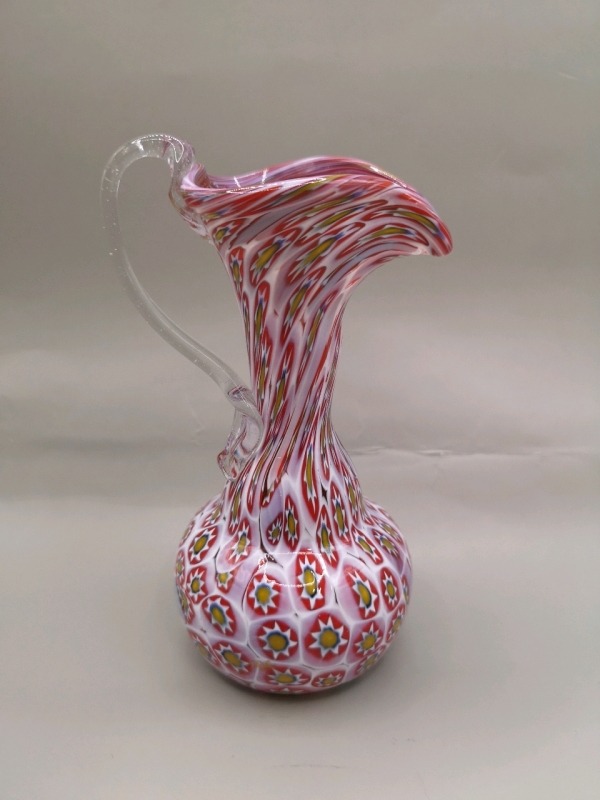 Beautiful Art Glass Small Pitcher - Murano Style - Hand Blown