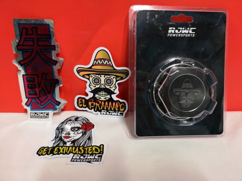 New RJWC El'Braaapo Billet Aluminum Gas Cap Black 1503BK For Can Am & Polaris