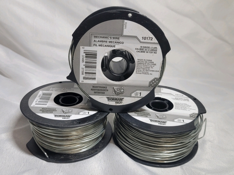 New - Dorman 18 Gauge Mechanic's Wire , 3 Rolls