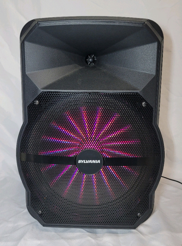 Sylvania 12" Bluetooth Tailgate Speaker with LED Lighting . Pre-owned , Tested Working