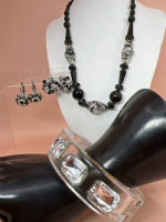 Statement Bracelet Rhinestone Earrings Necklace