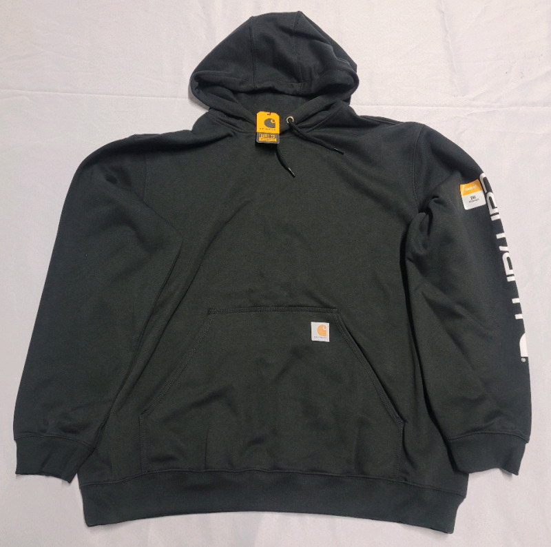 New - CARHARTT 2XL Tall Loose Fit Midweight GraLogo Sleeve Graphic Sweatshirt , Black